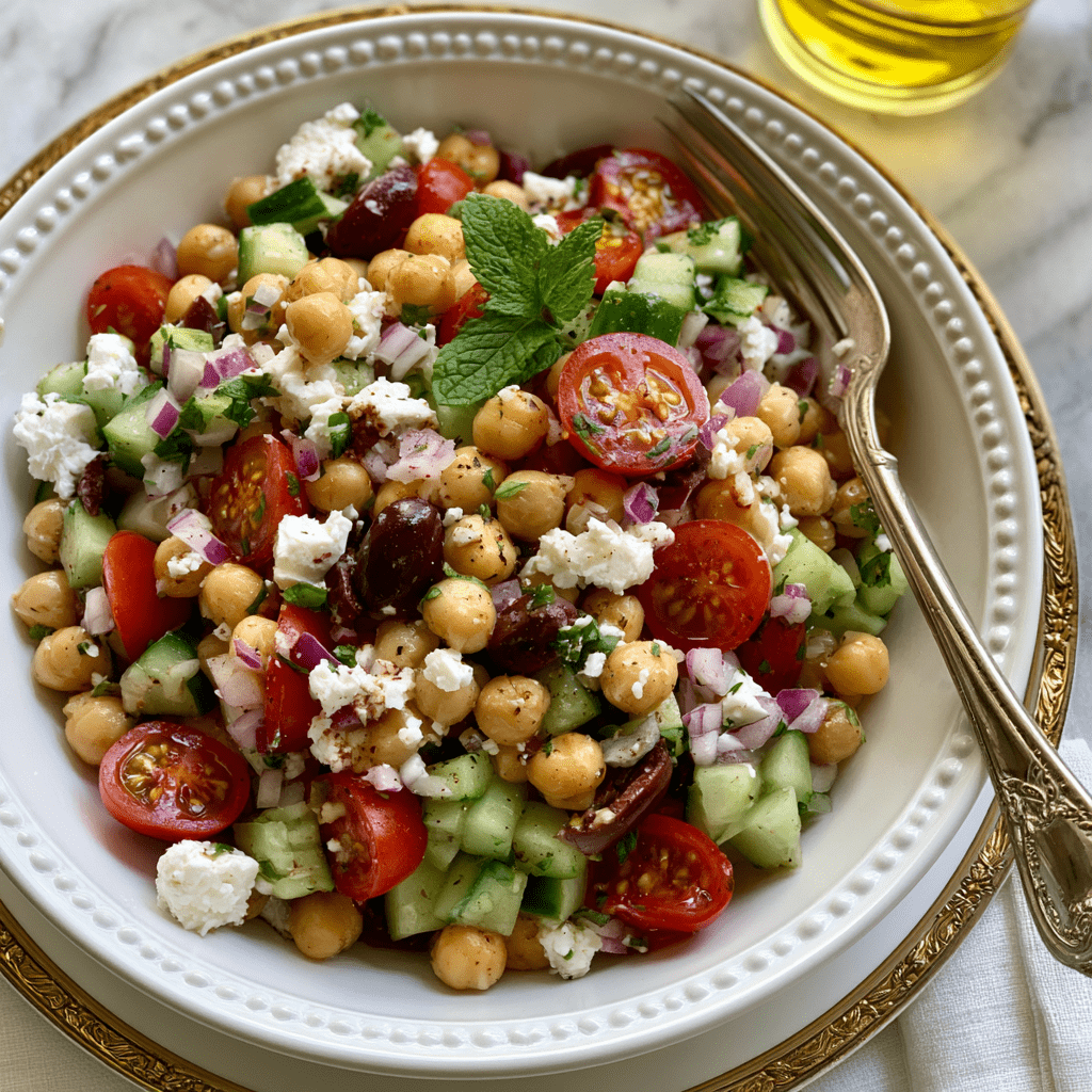 Mediterranean Chickpea Salad Menopause Diet Plan for 7 days