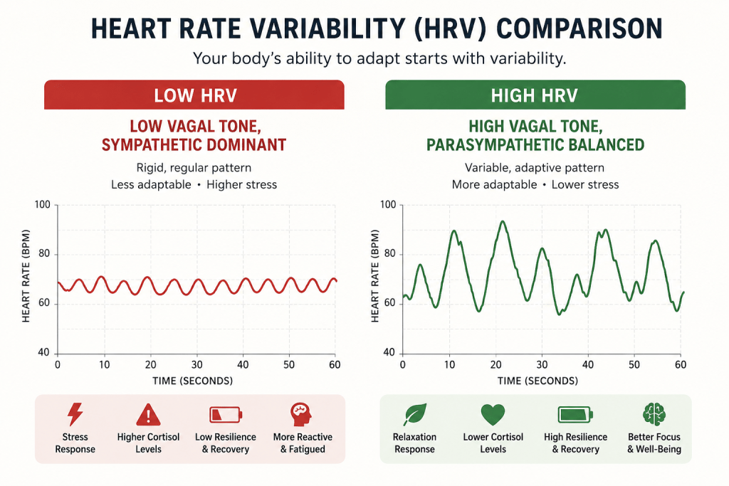 Infographic - Heart rate variability comparison