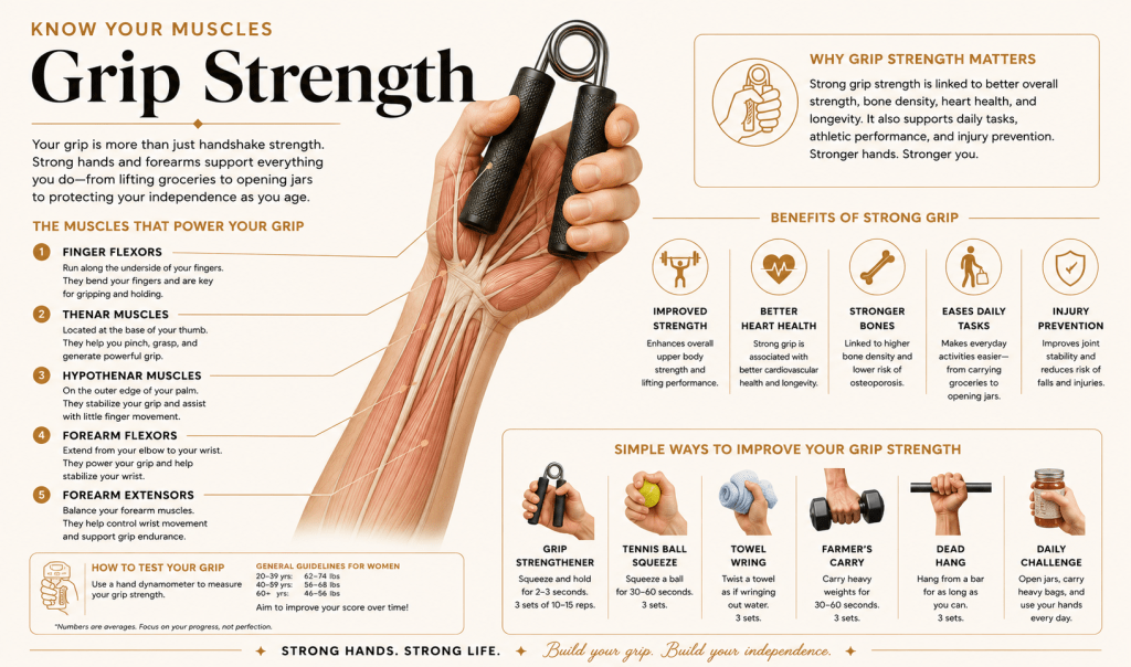 Muscle Group 4: Grip Strength for Midlife Women