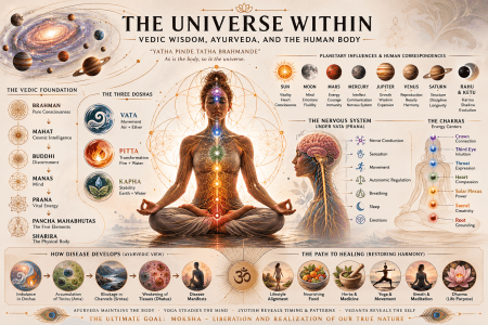 The universe within Vedic wisdom infographic
