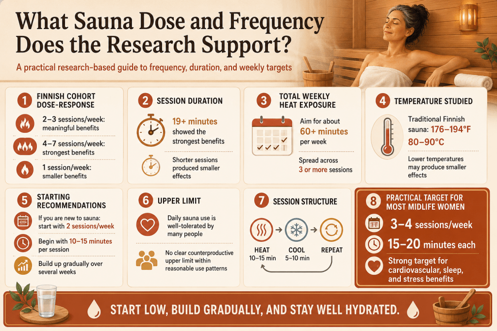 Sauna dose and frequency guide.
