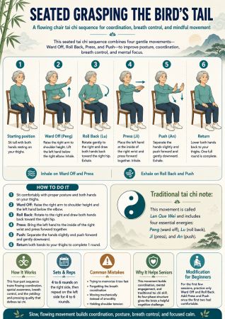 Seated Grasping the Bird’s Tail infographic