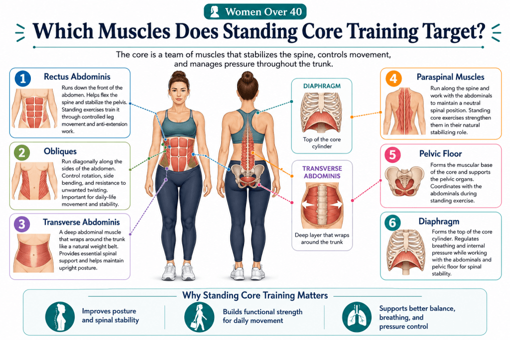 Infographic showing the main muscles