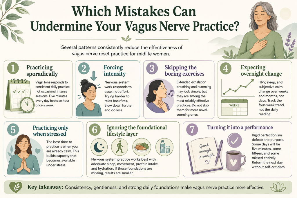 Seven mistakes that weaken vagus nerve practice.