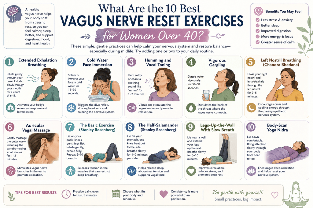 10 vagus nerve reset exercises for women over 40.