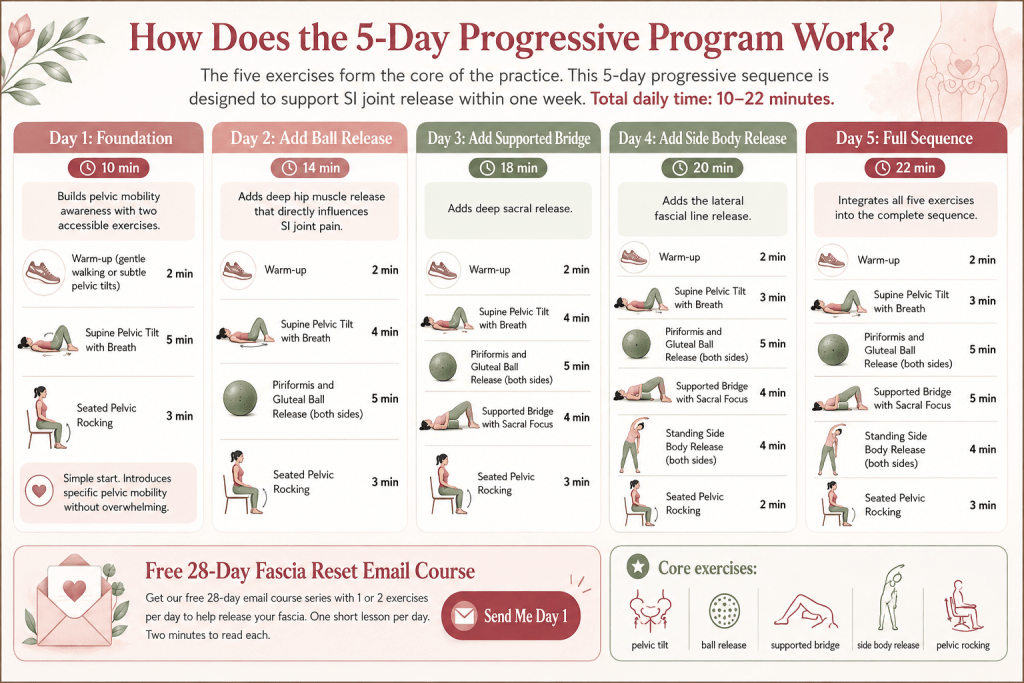 5-day progressive SI joint release program.