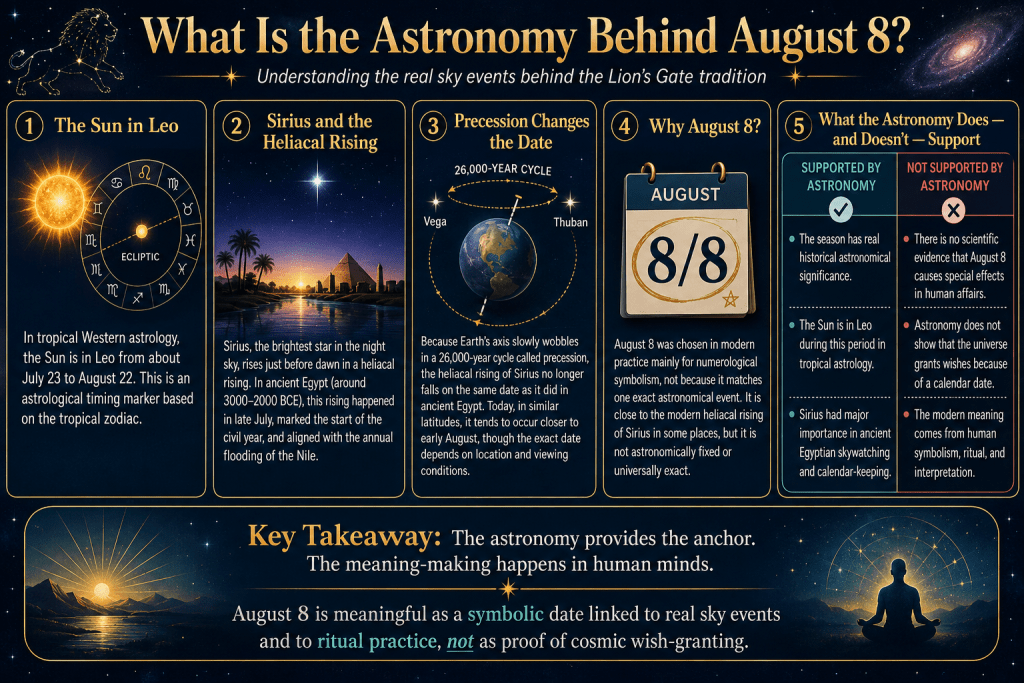 Astronomy behind August 8.
