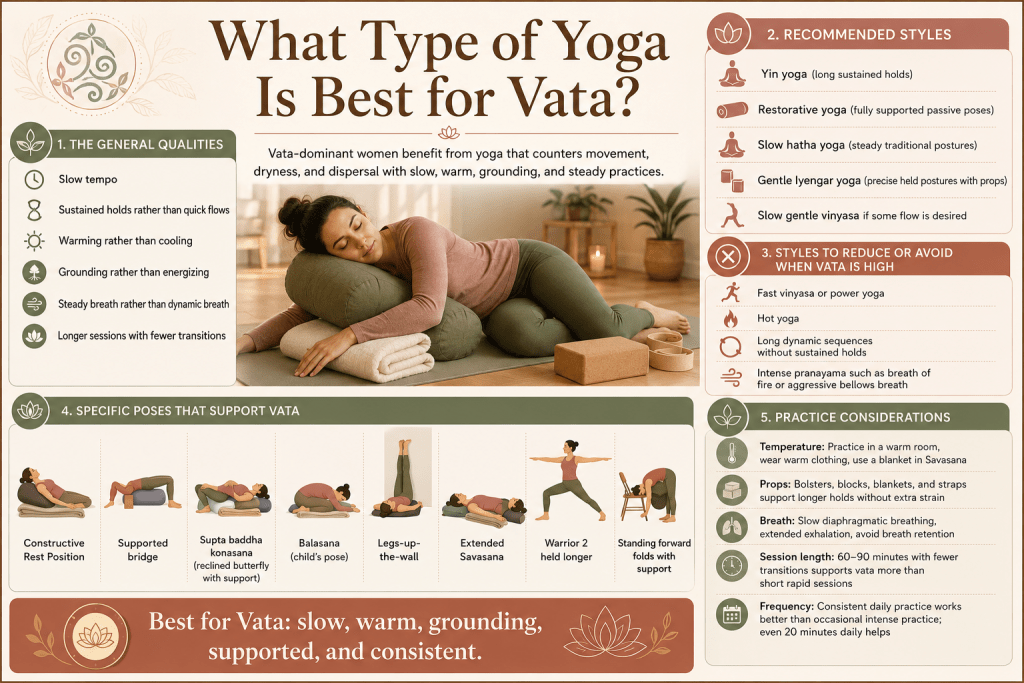Best yoga practices for balancing Vata.