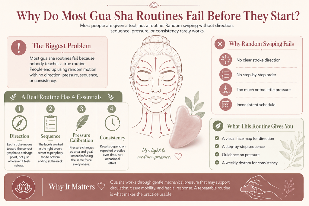 Gua sha routine essentials for better technique.