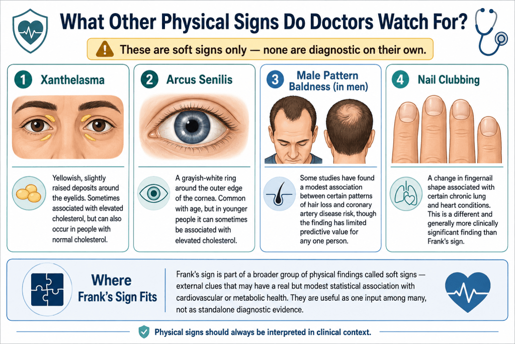 Physical signs linked to heart and metabolic health.