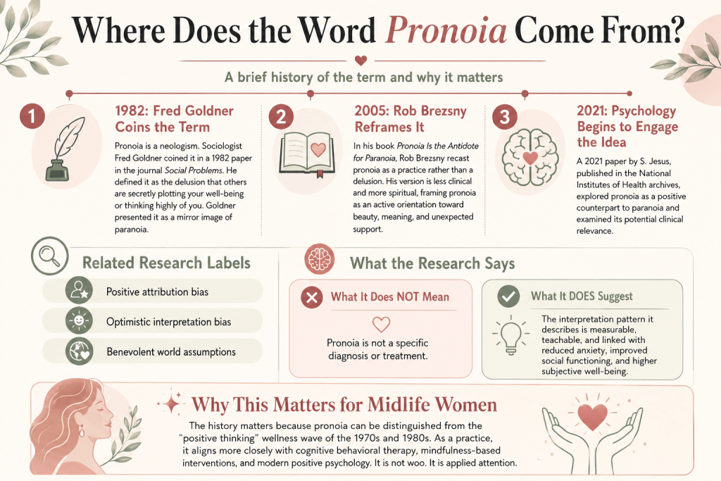 Pronoia history and research infographic