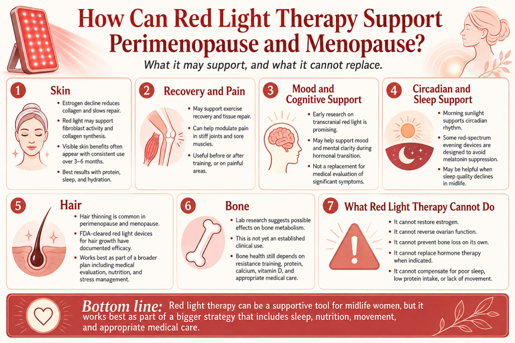 Red light therapy benefits for menopause.