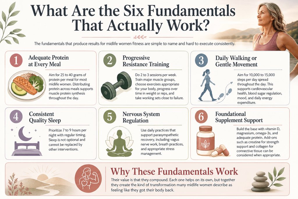 Six fitness fundamentals for midlife women.