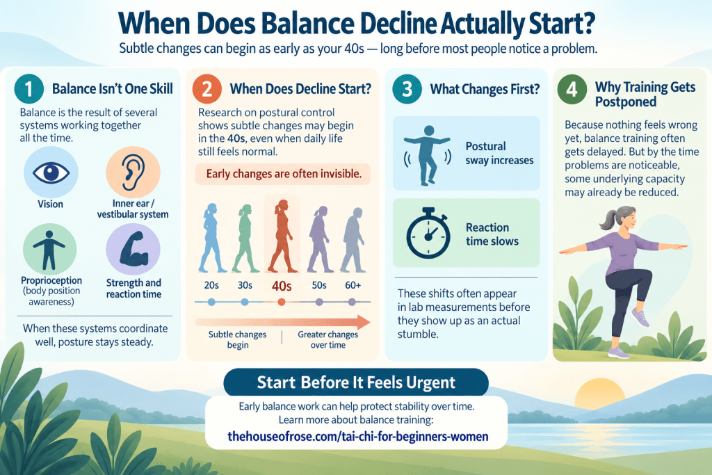 Balance changes can begin in your 40s
