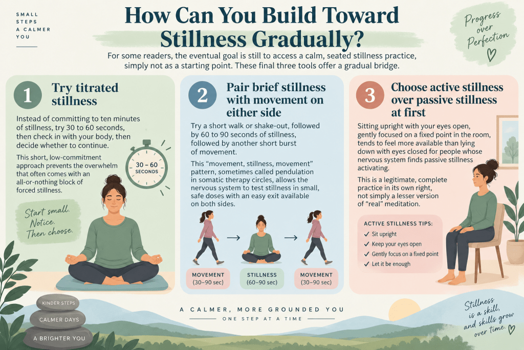 Three ways to build toward stillness gradually