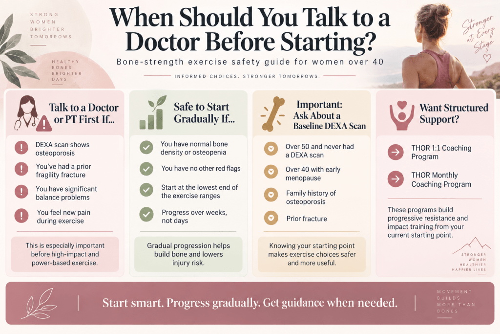 When to see a doctor before bone exercise