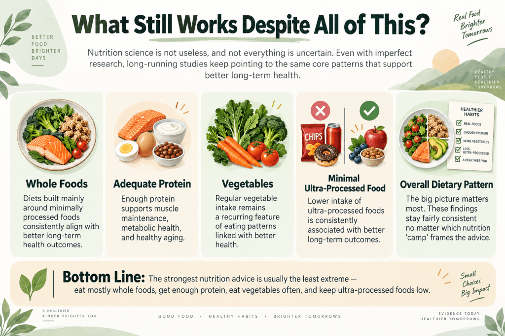 Healthy nutrition patterns infographic