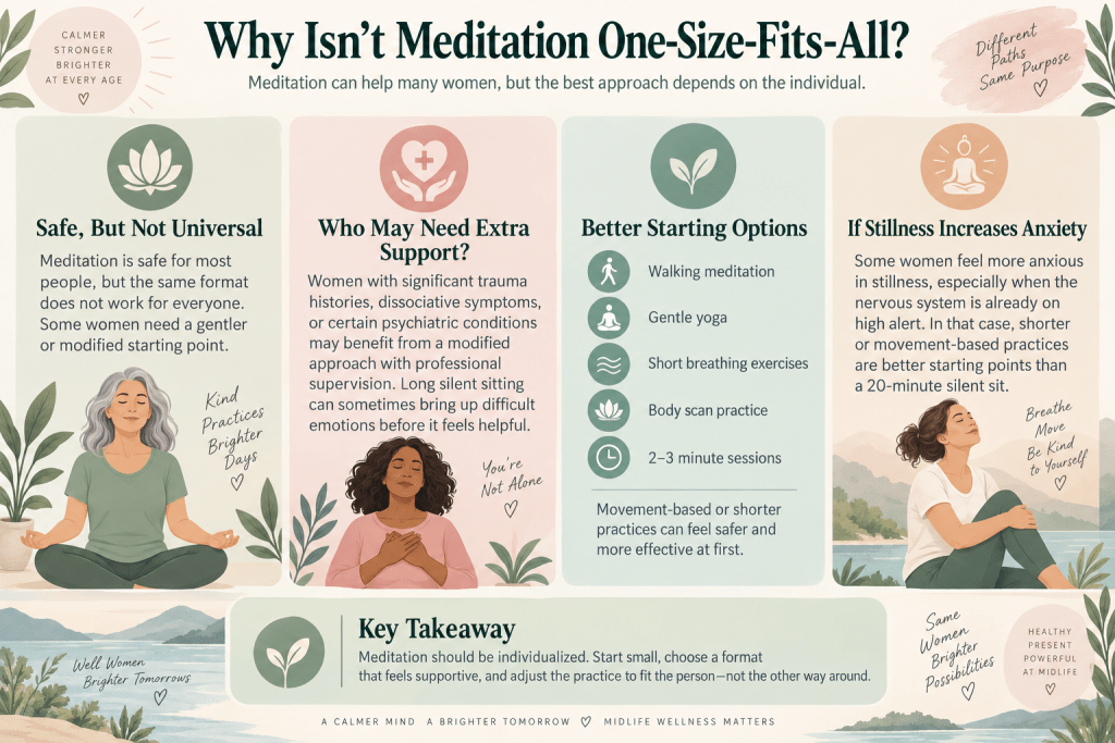 Meditation options for different needs