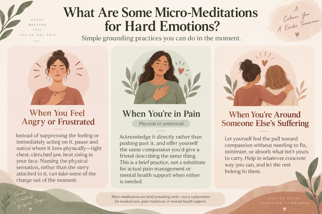 Micro-meditations for hard emotions