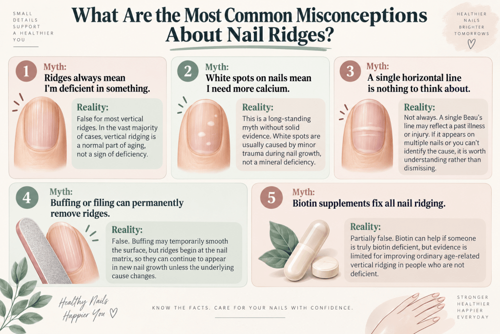 Common myths and facts about nail ridges.