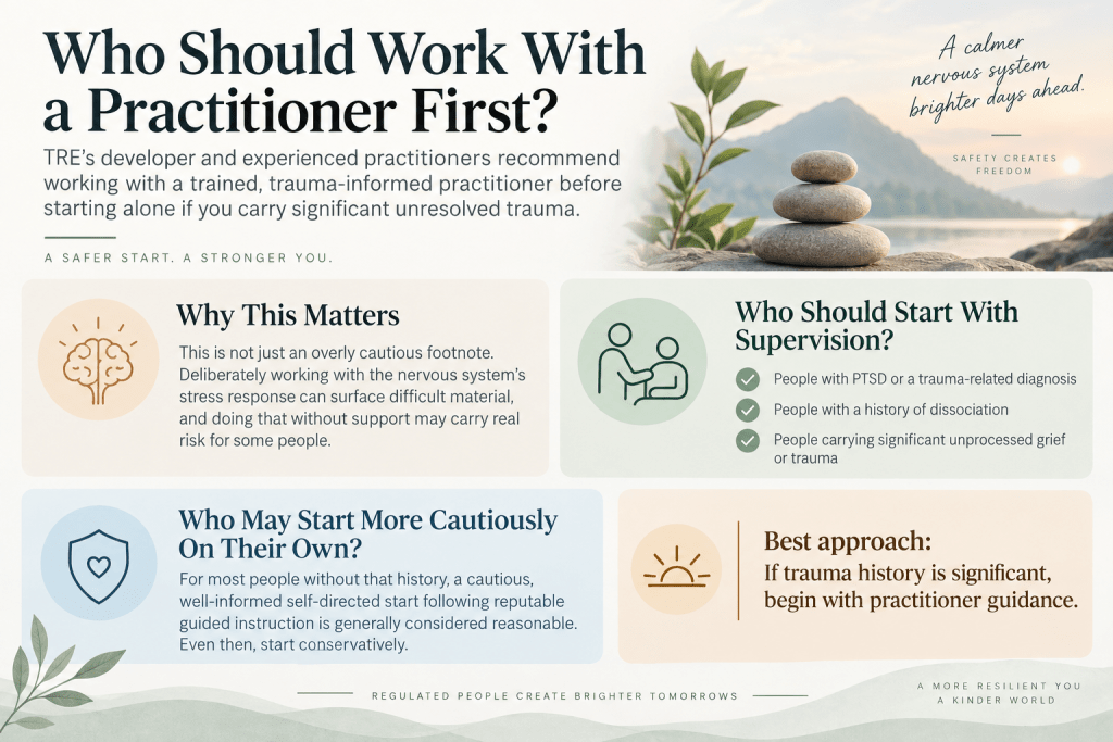 TRE practitioner guidance for trauma safety.