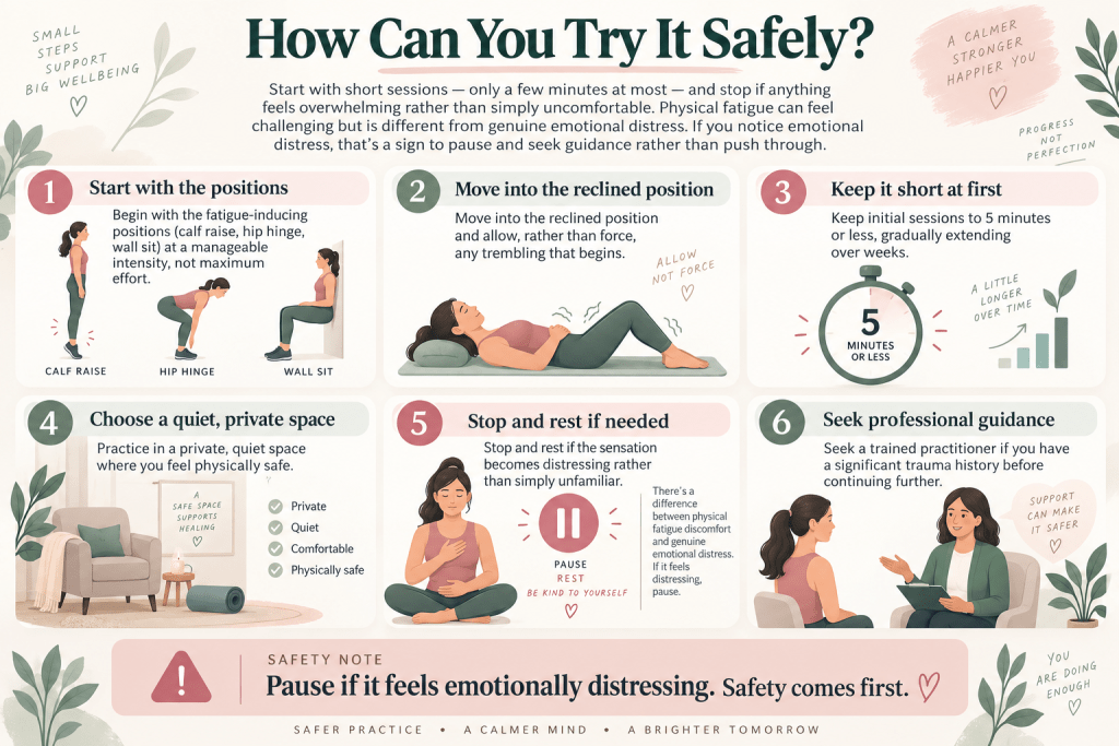 Safe TRE practice steps infographic