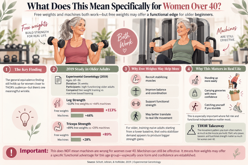 Free weights vs machines for women over 40