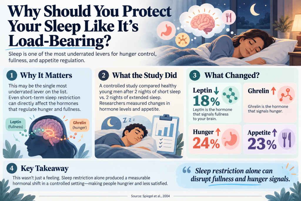 how sleep loss affects hunger hormones and appetite.